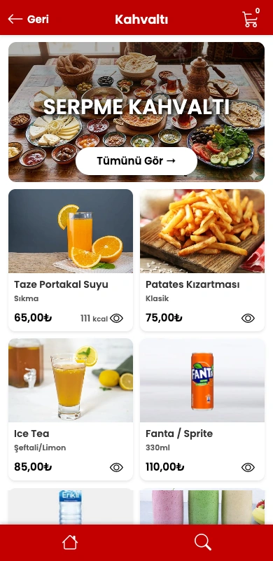 QR Komi — Menü ve Kategoriler
